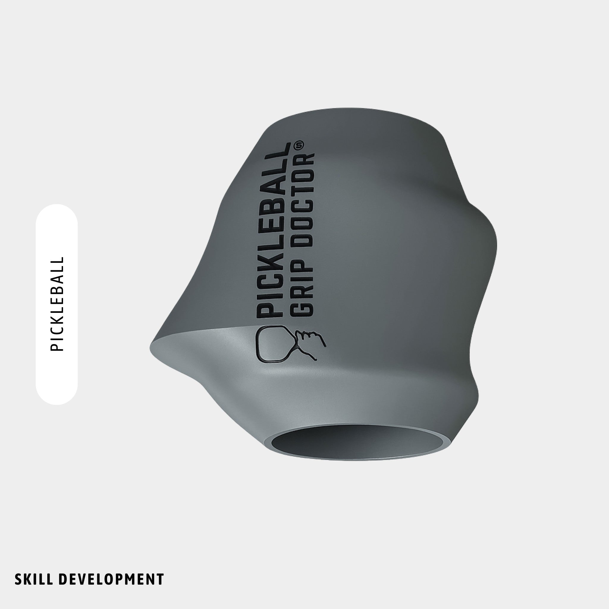 pickleball grip doctor training device in grey